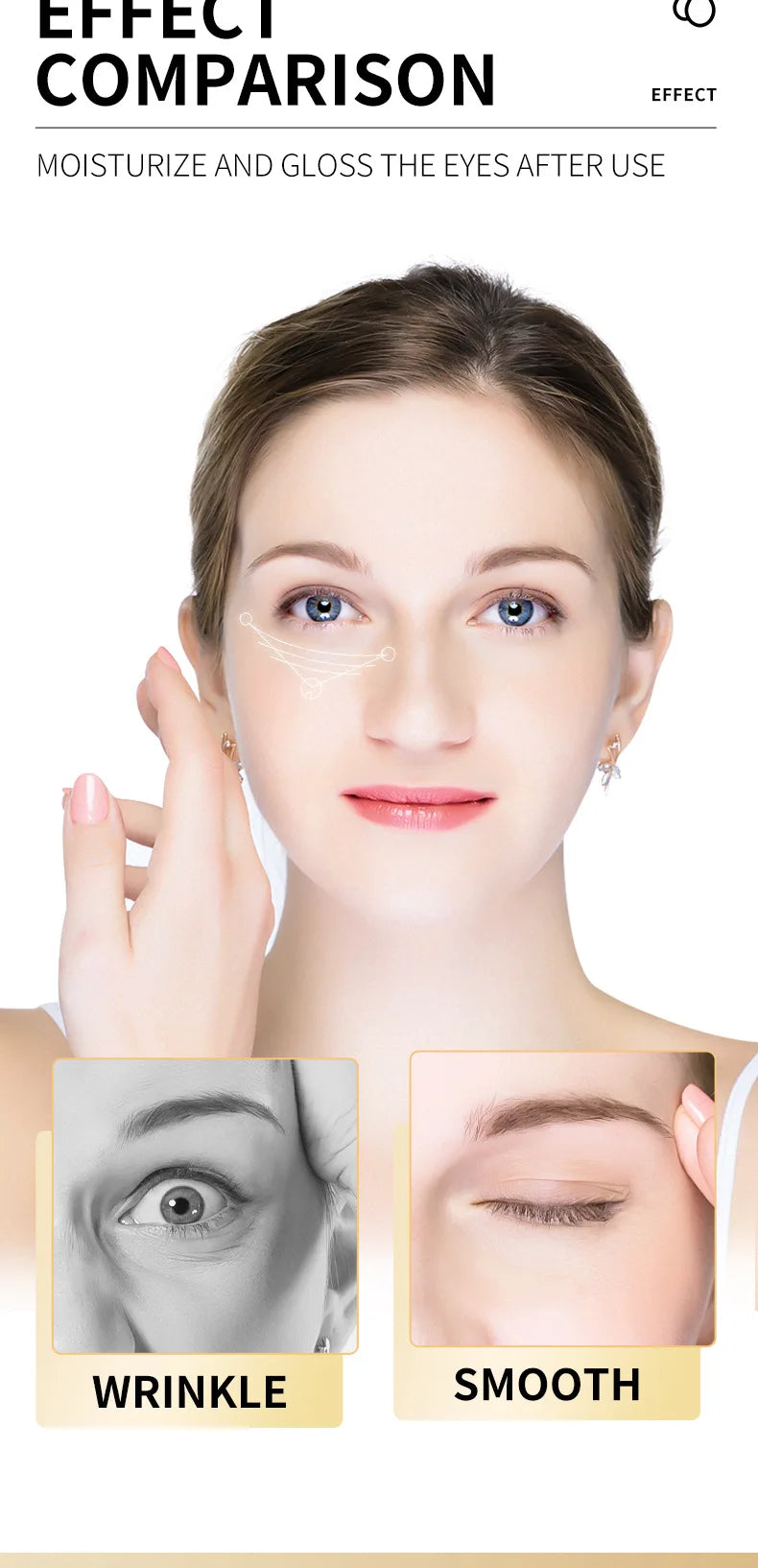 SADOER Retinol-Augencreme reduziert Augenringe und Falten, spendet Feuchtigkeit und strafft die Augenpartie, koreanisches Augenpflegeprodukt