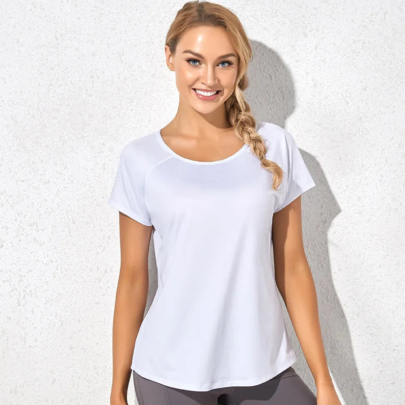 Einfarbige Damen Fitness Yoga Shirts Ärmellose Yoga Tank Tops Sexy Workout Schnell Trocknende Sportweste Damen Lauf T-Shirt