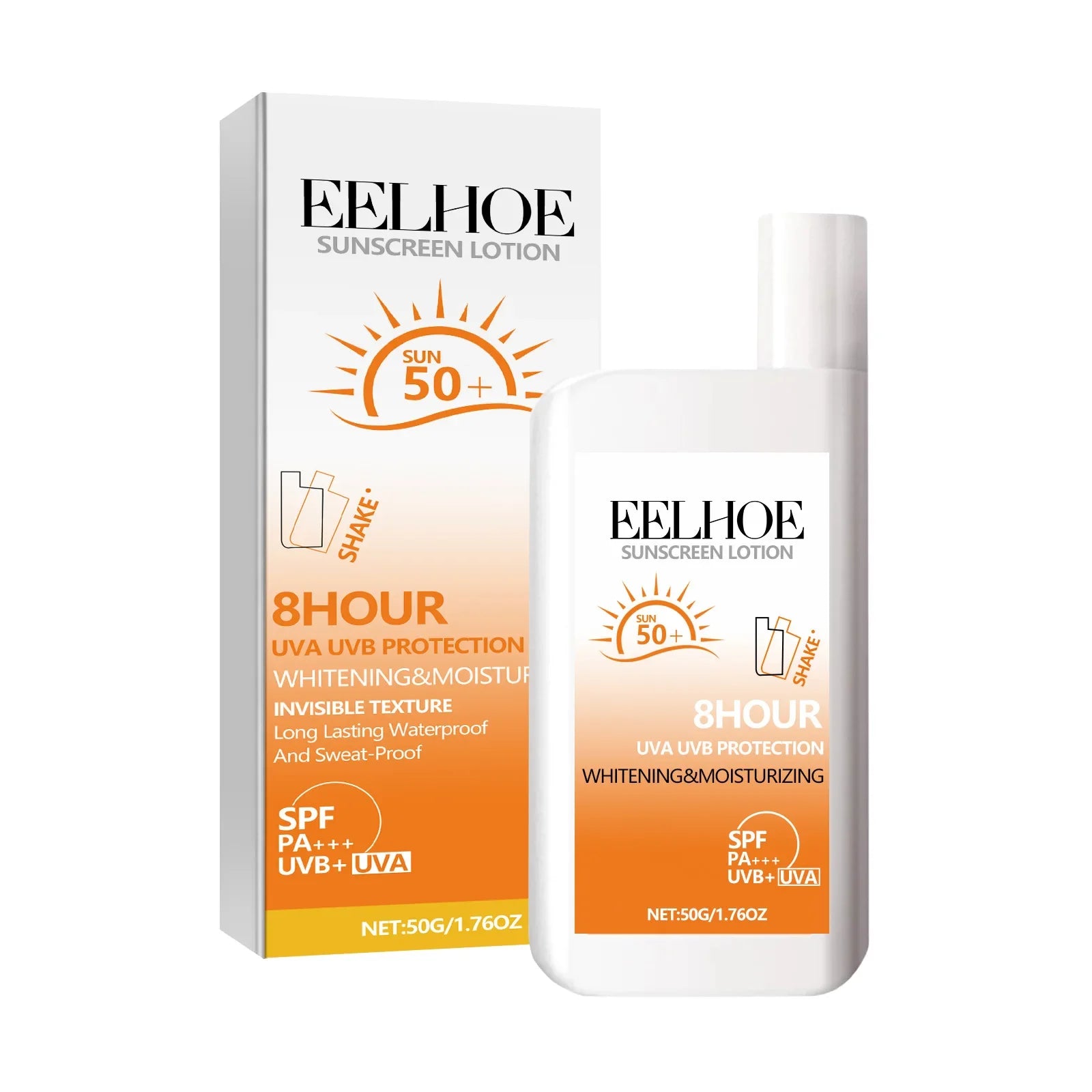 EELHOE Sonnenschutz Gesicht Ölregulierung UV-Isolation Anti-Sonne Feuchtigkeitsspendende Gesichts-Sonnencreme LSF 50 Gesichtsreparatur Hautpflege Sonnenbräunungslotion