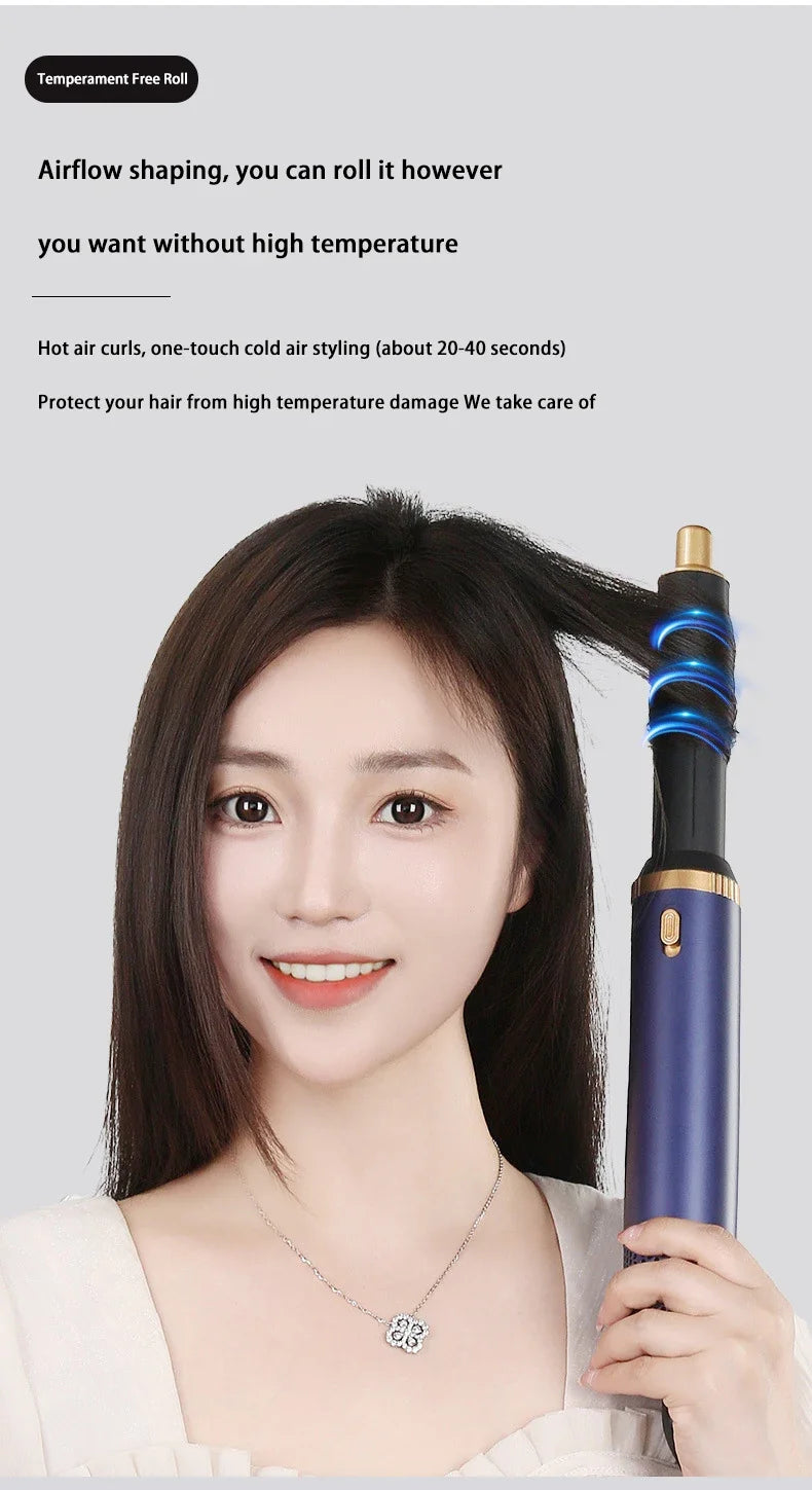 5-in-1 Warmluftbürste Heißluftkamm-Set Professioneller Lockenstab Haarglätter Styling-Tool für professionelle Haartrockner