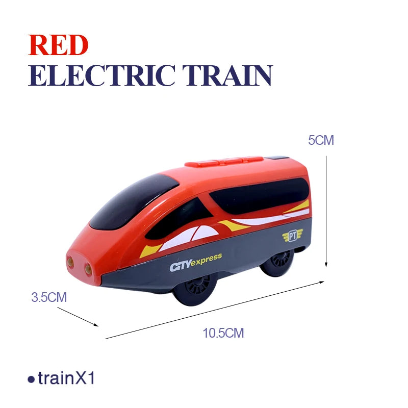 Elektrische Zuglokomotive Magnetisches Auto Druckguss-Modell Steckplatz passend für alle Marken Holzzugschienenbahn für Kinder Spielzeug W02