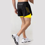 Neue Herren Laufshorts Gym Sportshorts 2 in 1 Schnelltrocknende Workout Trainings Gym Fitness Jogging Short Pants Sommer Herren Shorts