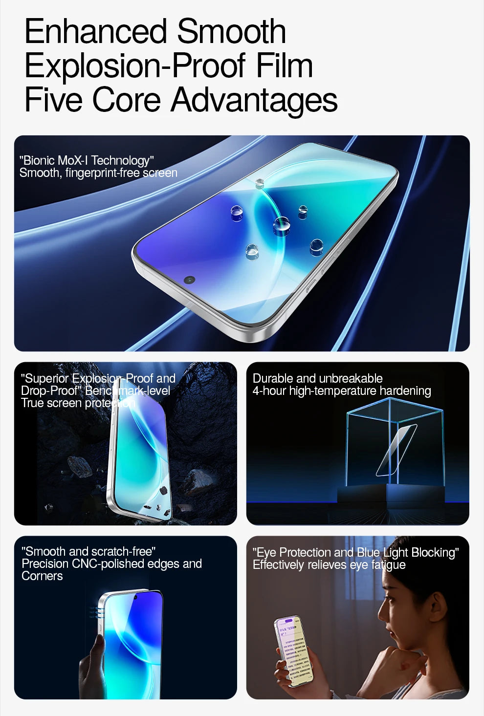 SmartDevil 2 Stück Displayschutzfolie für Vivo X200 Pro Mini X300 HD Anti-Blaulicht Gehärtetes Glas Nicht vollflächig Anti-Fingerabdruck