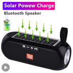 Solar Radio FM Outdoor Tragbarer Kabelloser Bluetooth-Lautsprecher Musik Soundbox Subwoofer Bass Aux PC TV Computer TV Hifi Stereo Mp3