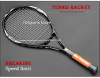 Hochwertiger Tennisschläger aus Carbon-Aluminiumlegierung, besaitet, für Erwachsene, 4-1/4 Zoll Griffstärke, inklusive Schlägertasche, für Herren und Damen