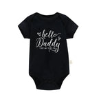 Schwangerschaftsverkündung Hallo Papa, ich kann es kaum erwarten, dich kennenzulernen Neugeborenes Baby Mädchen Kurzarm-Strampler Weicher Baumwoll-Body Strampelanzug