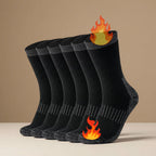 Merinowolle-Thermosocken, Unisex, 3 Paar vollgepolsterte Winterstiefelsocken, geeignet zum Wandern und Arbeiten bei kaltem Wetter