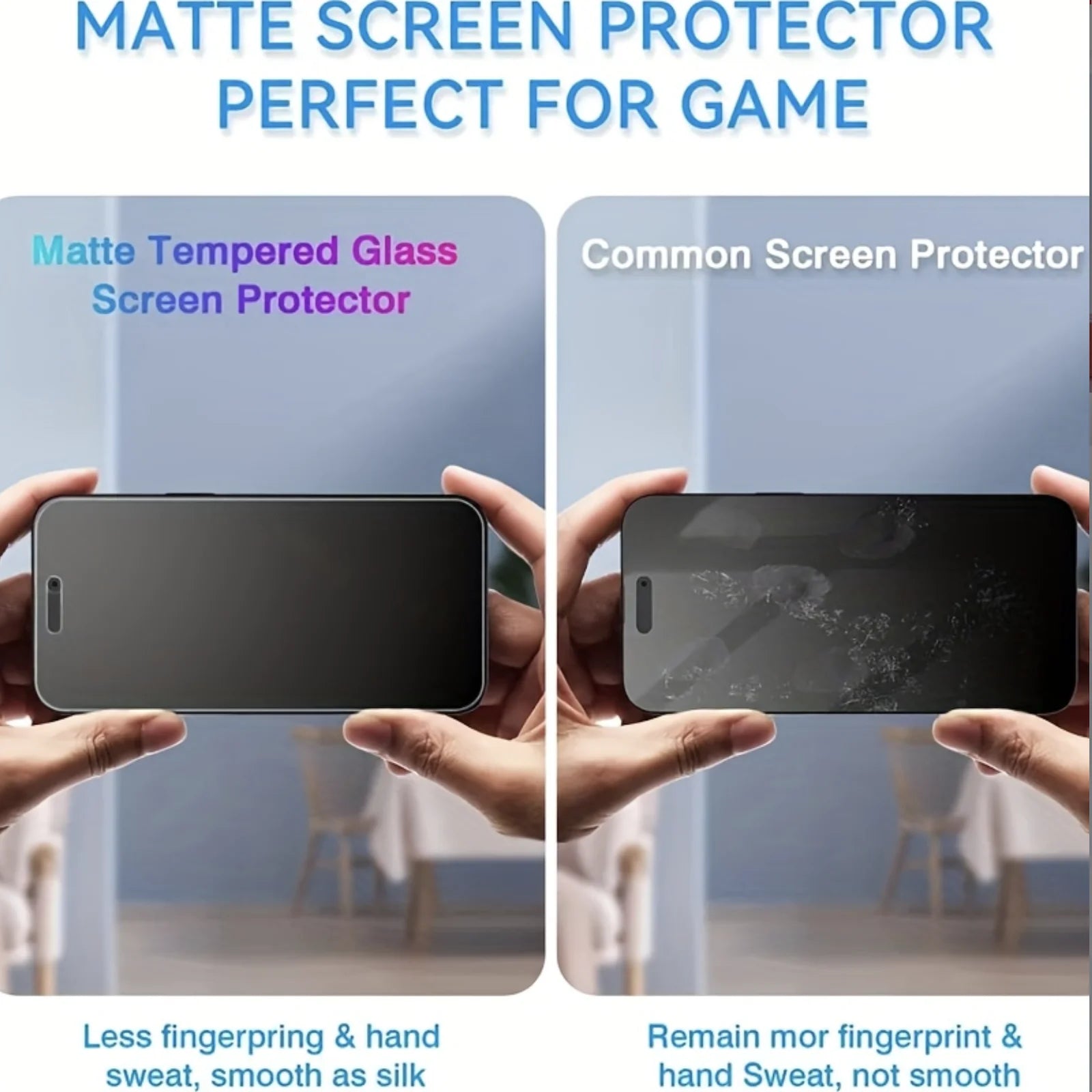 3-5-teiliges Set aus matter Displayschutzfolie aus gehärtetem Glas für iPhone 17, 16e, 16, 15, 14, 13, 12, 11 Pro Max, XS, XR, Sichtschutz, mattiert, Blendschutz