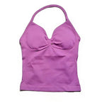 Gym Schöner offener Rücken BH Laufen Training Impact Neckholder Longline Trägertop Sport Yoga Weste Damen Fitness Tank Top