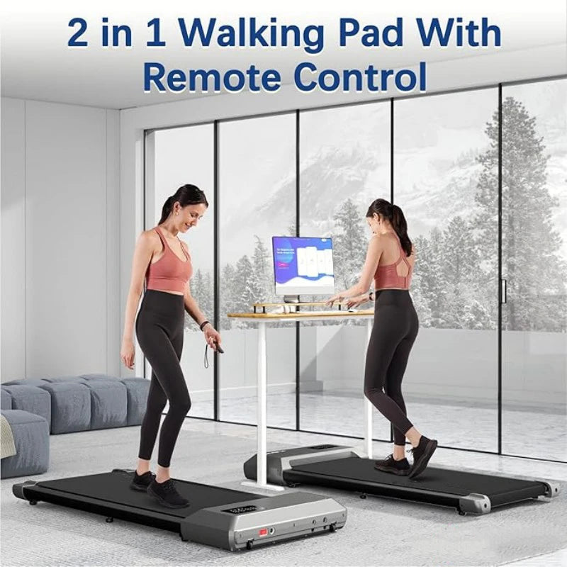 300lbs Laufband für Zuhause 2.5HP Laufbänder Walking Pad LCD Digitalanzeige 2in1 Walking Running Fitnessgerät