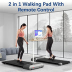 300lbs Laufband für Zuhause 2.5HP Laufbänder Walking Pad LCD Digitalanzeige 2in1 Walking Running Fitnessgerät