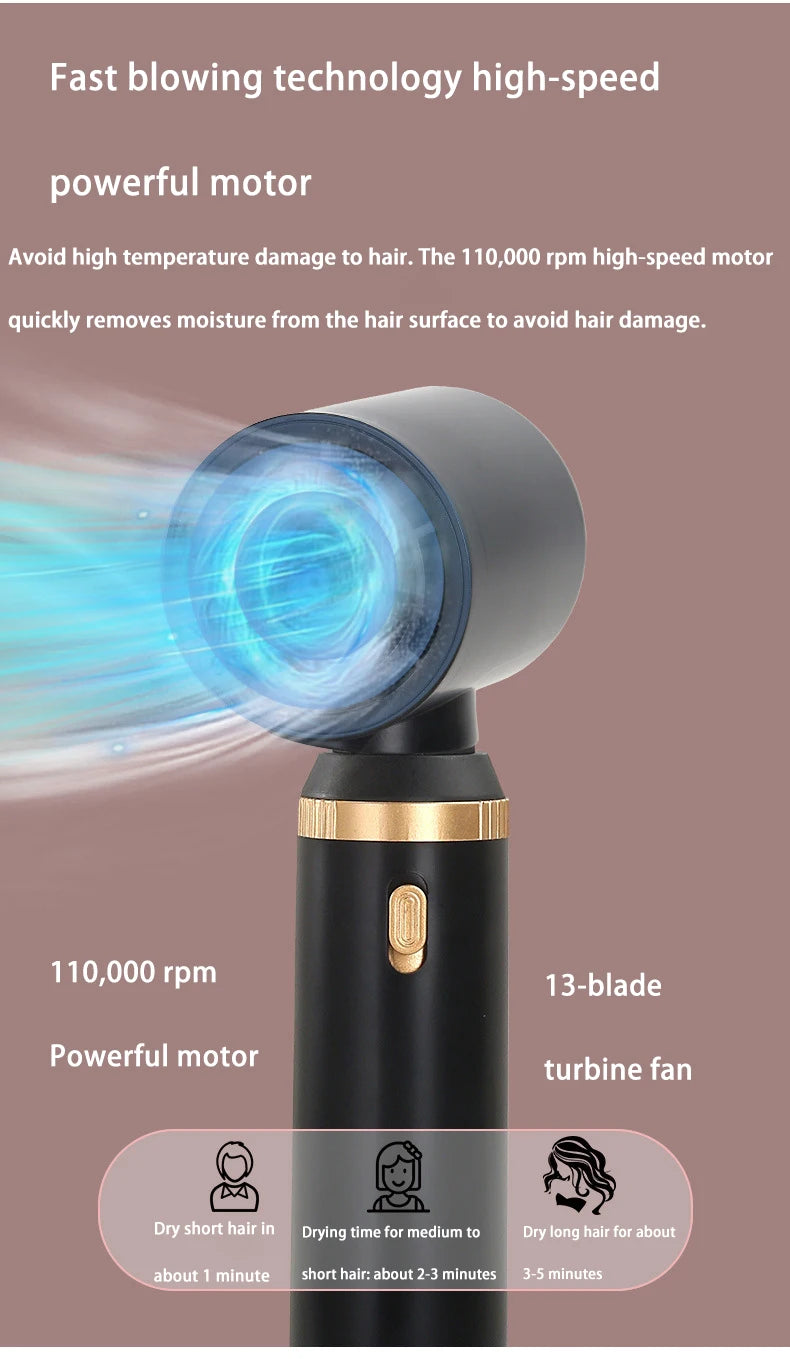 5-in-1 Warmluftbürste Heißluftkamm-Set Professioneller Lockenstab Haarglätter Styling-Tool für professionelle Haartrockner
