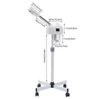 Professioneller Gesichtsbedampfer Nano-Ionen Ozon Heißdampf mit LCD-Bildschirm Höhenverstellbar für Salon Zuhause Spa Anti-Aging