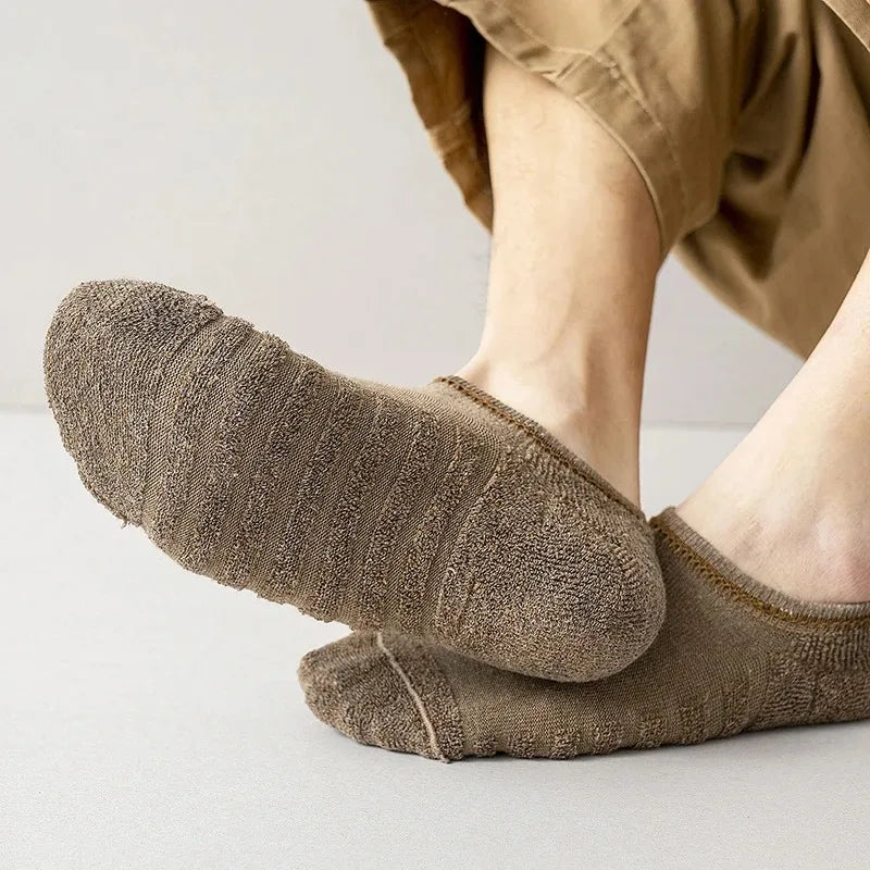 5 Paar Herren Baumwoll Kurzsocken Hochwertige Crew Ankle Casual Weiche Rutschfeste Atmungsaktive Low-Cut Sommer Herbst Socken für Herren