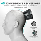 KENSEN 6D Magnetischer schwebender Elektrorasierer für Herren Nass-/Trockenrasierer Haartrimmer USB wiederaufladbarer LED-Display Barttrimmer