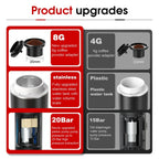 Kabellose elektrische tragbare Espresso-Kaffeemaschine für Auto & Zuhause, Camping-Kaffeemaschine, 3-in-1 Kapsel-Pulver-Reisekaffeemaschine
