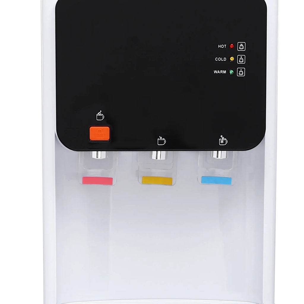 Heiß- und Kaltwasserspender 500W Schnellheizung 75W Kühlung ABS Edelstahl Zuhause Büro Elektrischer Wasserkühler mit Kindersicherung