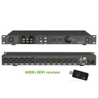 Paulkitson A808 Prozessor Digitaler professioneller Audioprozessor 8 In 8 Out 32Bit DSP 7-Band EQ Equalizer WIFI USB Ohne Rauschen