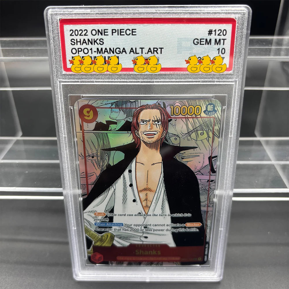 DIY OPCG Bewertungskarte Sammelkarte 2023 ONE MONKEY D. LUFFY OPO5-MANGA ALT.ART Kopie 10 Punkte Bewertungskarte Anime Spiel Geschenk