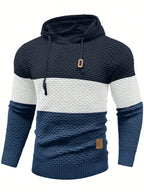Herren Pullover Frühling Neu Sportlich Warm Figurbetont Gestrickt Pullover Hoodie Kordelzug Hoodies Freizeit Sweatshirt US Größe