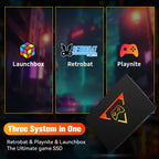 1TB tragbare Gaming-SSD 3 Systeme in 1 Spielekonsole 80+ Emulatoren für PS5/PS4/XBOX/XBOX One/PS3/SWITCH mit 16191 3D- & Retro-Spielen