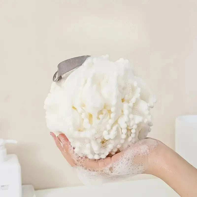 Weiche Netzbadebälle Hautbürste Duschquaste Körperreiniger Peeling-Bürsten Badeblume Badezubehör
