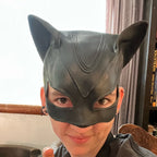 Sexy Catwoman Selina Kyle Latex Maske Superhelden Film Cosplay Kostüm Halloween Party Masken