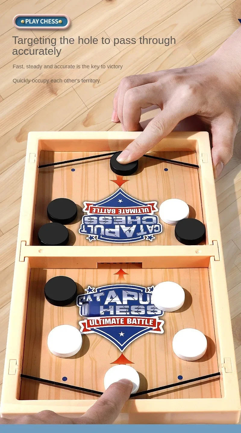 Fast Sling Puck Spiel Schleuder-Schach Tischschach Puzzle Partyspiel Erwachsener Kind Familienspiel Desktop-Battle-Brettspiele