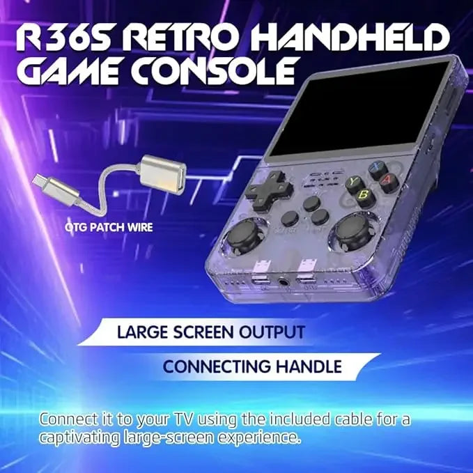 R36S Klassische Retro-Spielkonsole mit ARKOS System Videospiele Einzelkarte Tragbare Handheld-Spielkonsole Kindergeschenk 3,5 Zoll