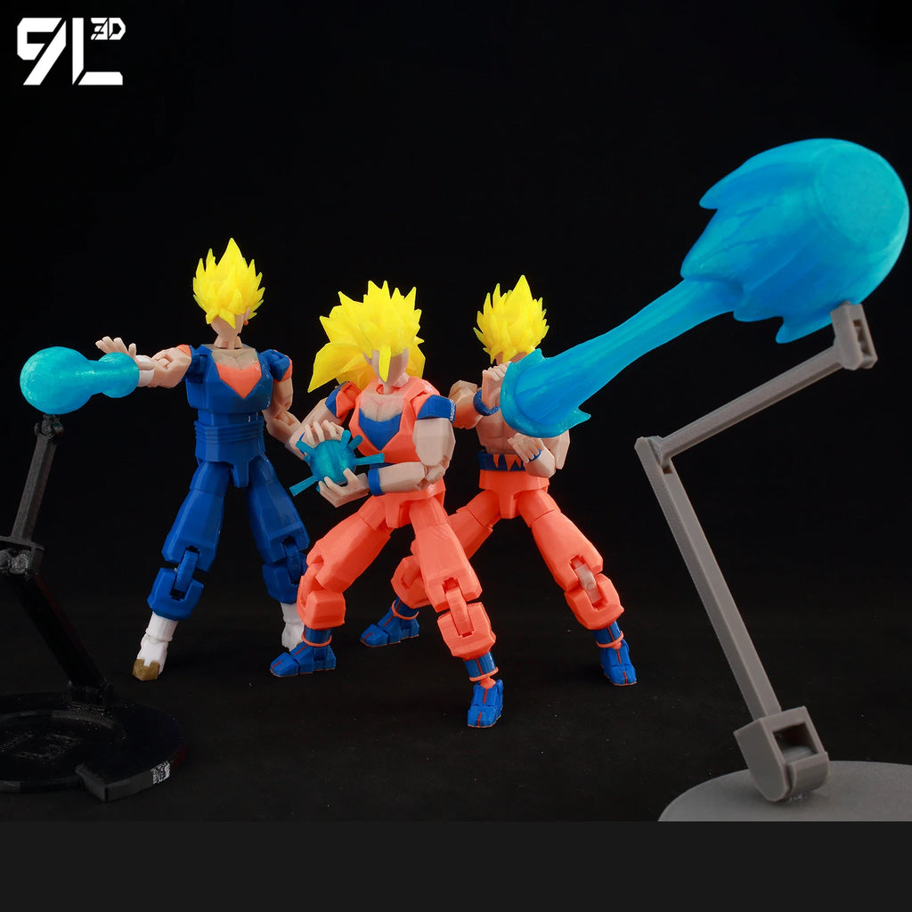 9L3D Gedruckte Dragon Ball Son Goku Vegeta Beerus Frieza Anime Lucky13 Dummy13 Titan13 Actionfiguren Mehrgelenkige Bewegliche Spielzeuge