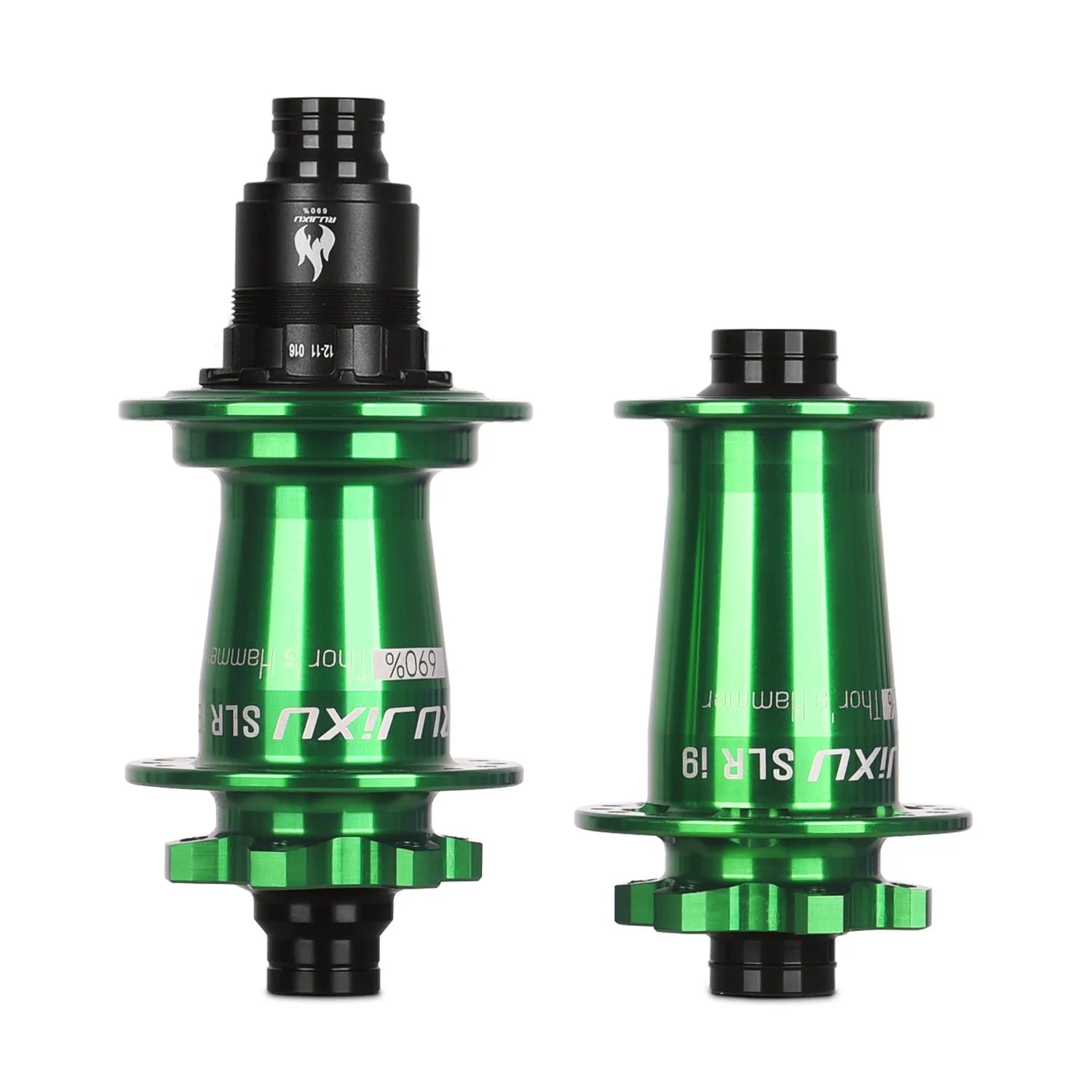 grün RUJIXU SLR I9 690 Click Nabe 7 Lager MTB Mountainbike Nabe Vorderrad Hinterrad 32 Loch QR TA BOOST Scheibenbremse Fahrrad MS/XD Naben