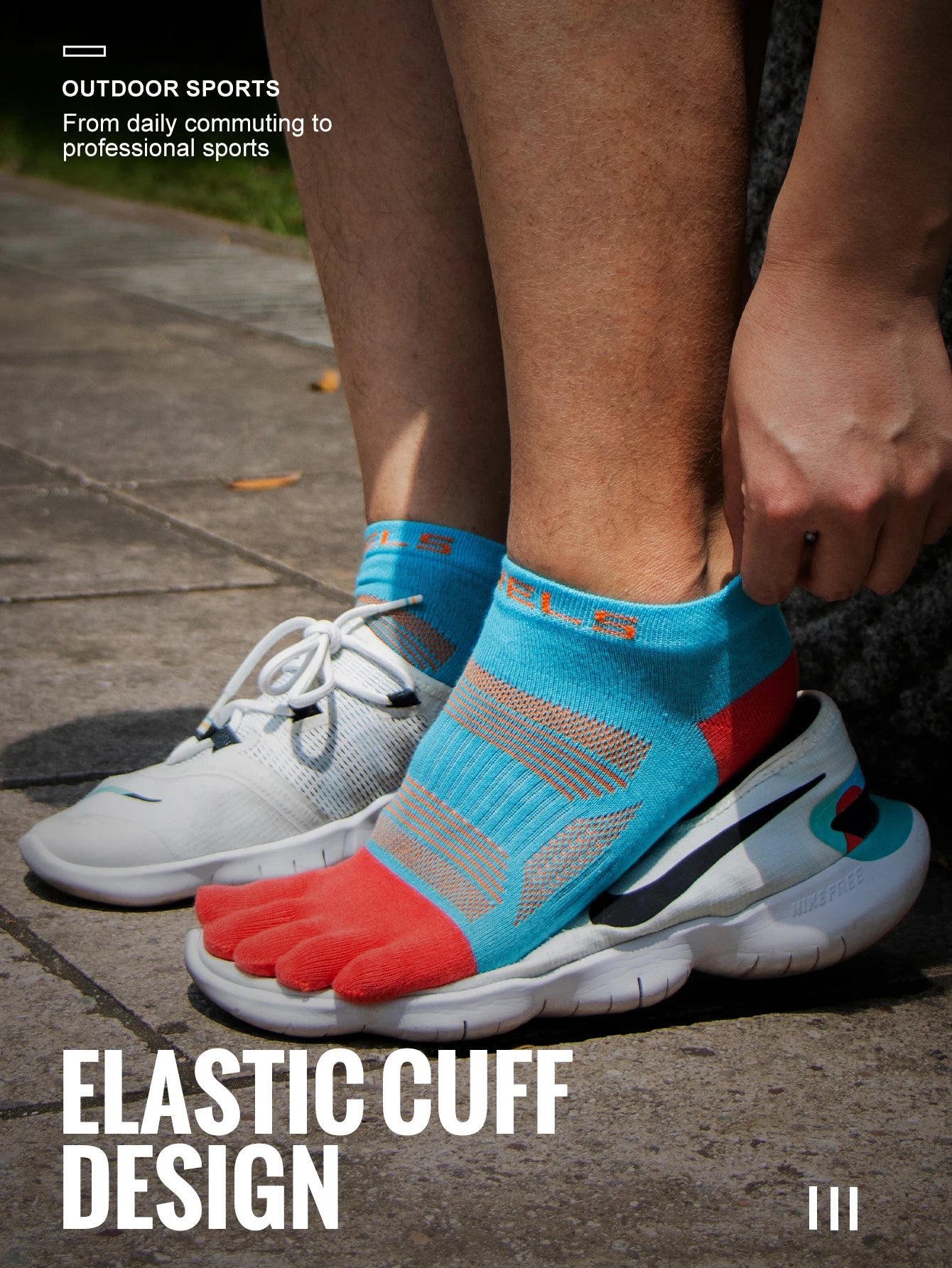 WRELS Zehensocken Laufsocken für Herren Damen Atmungsaktive Fünf-Finger-Socken Hochleistungs-Sport-Fünf-Zehen-Socken