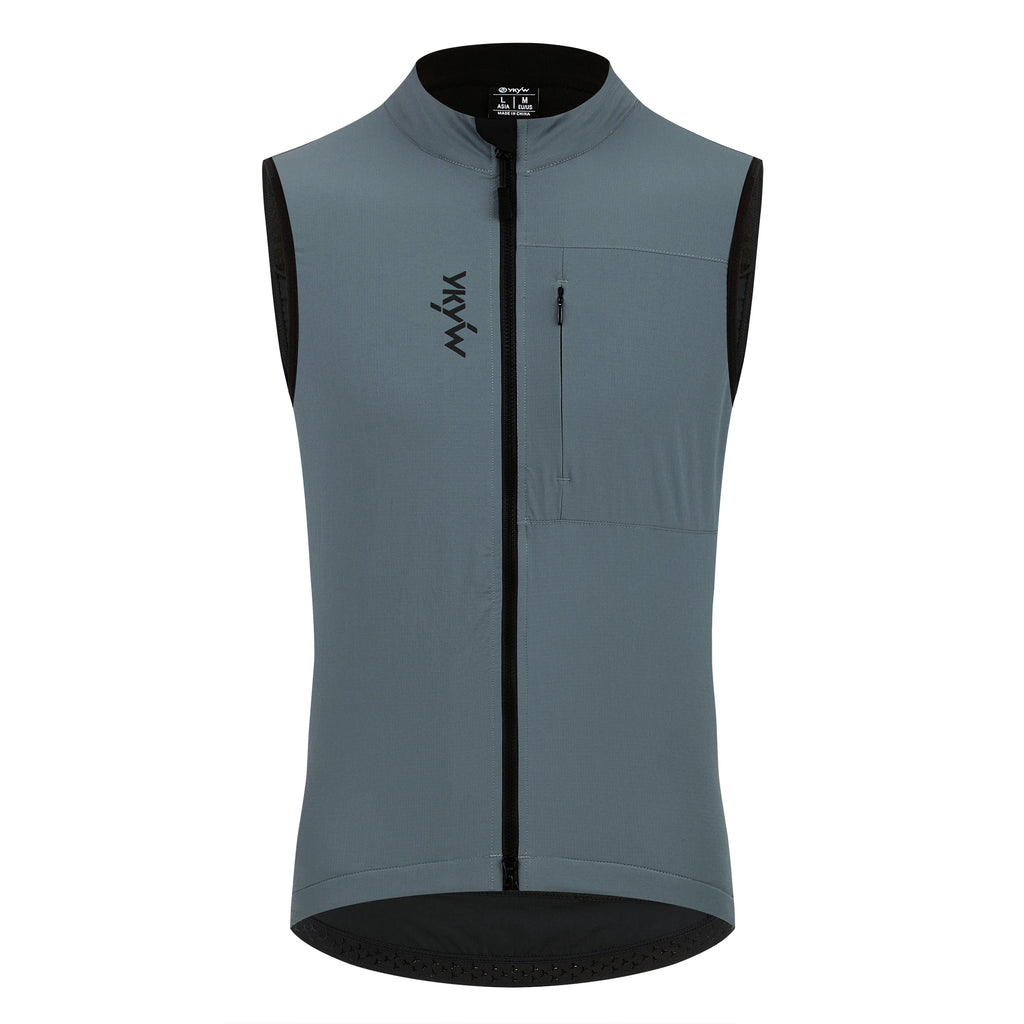 YKYWBIKE Herren Radsport Gelit Thermo-Fleece Fahrrad Windjacke Ärmellose Weste Winddicht Wasserdicht Radfahren