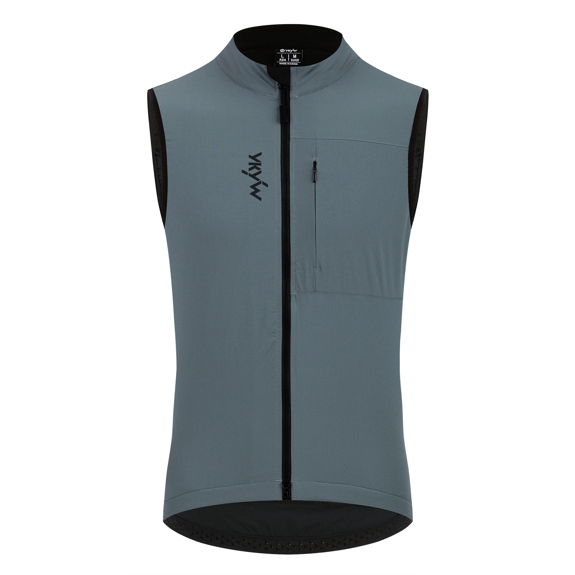 YKYWBIKE Herren Radsport Gelit Thermo-Fleece Fahrrad Windjacke Ärmellose Weste Winddicht Wasserdicht Radfahren