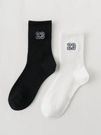 Herren-Crew-Socken, klassisch, Design mit Nummer 23, bequem, atmungsaktiv, feuchtigkeitsableitend