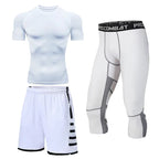 Herren Lauf-Trainingsanzug Fitness Sportbekleidungs-Set Kompressions-Leggings Sportkleidung Gym Enganliegende Jogginghose Rash Guard Lycra
