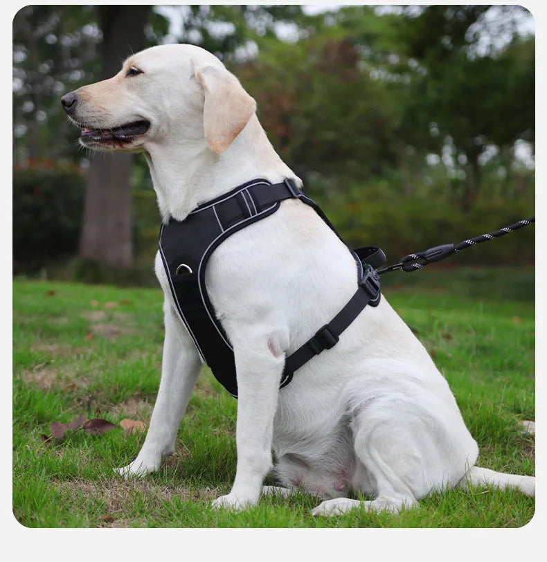 Anti Pull Dog Harness for Large Medium Dogs Reflective Escape Proof Tracker Chest Strap Breathable Adjustable Pet Supplies