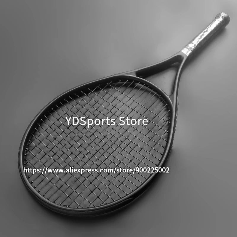 1x 27 Zoll Tennis-Racket, besaitet, Carbon-Aluminium-Legierung, Freizeit-Schläger, stoßfest, mit Tragetasche, für Erwachsene