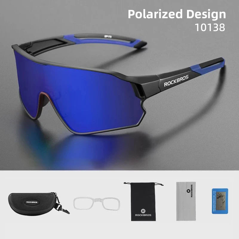 ROCKBROS Fahrrad Polarisierte Brille MTB Rennrad Sonnenbrille UV400 Fahrrad Sonnenschutz Leicht Unisex Fahrrad Sportausrüstung