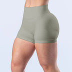 Impact Shorts 4.5" Nahtlos, hochelastisch, niedrig gerippter Bund, dezenter Po-Kontur-Shorts, Fitness Workout Yoga Gym Shorts