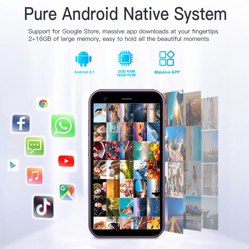 SERVO 15SE Mini Smartphone 3G WCDMA Android System WiFi Hotspot Play Store 3.0" Display Kleine Palm-Smartphones Dual SIM Standby
