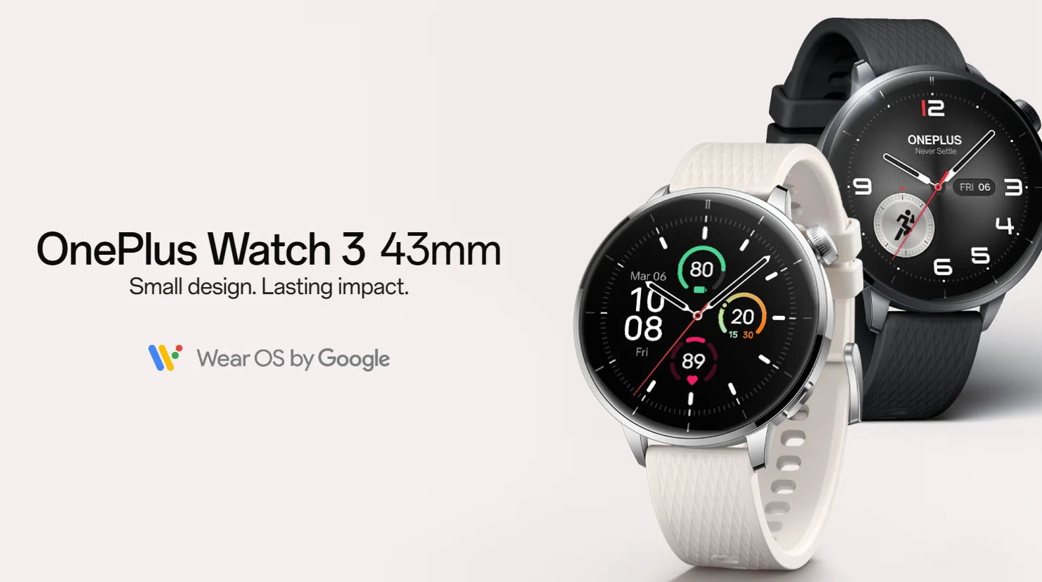 Globale Version OnePlus Watch 3 43mm Smartwatch 1.32 Zoll AMOLED Display Bis zu 60 Stunden Akkulaufzeit Wear OS by Google GPS NFC