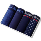 4 Stück Boxershorts Herrenslips Homme Unterhosen Boxershorts Unterwäsche für Männer Baumwolle Herren-Paar Sexy Set Calecon Lot Soft Box