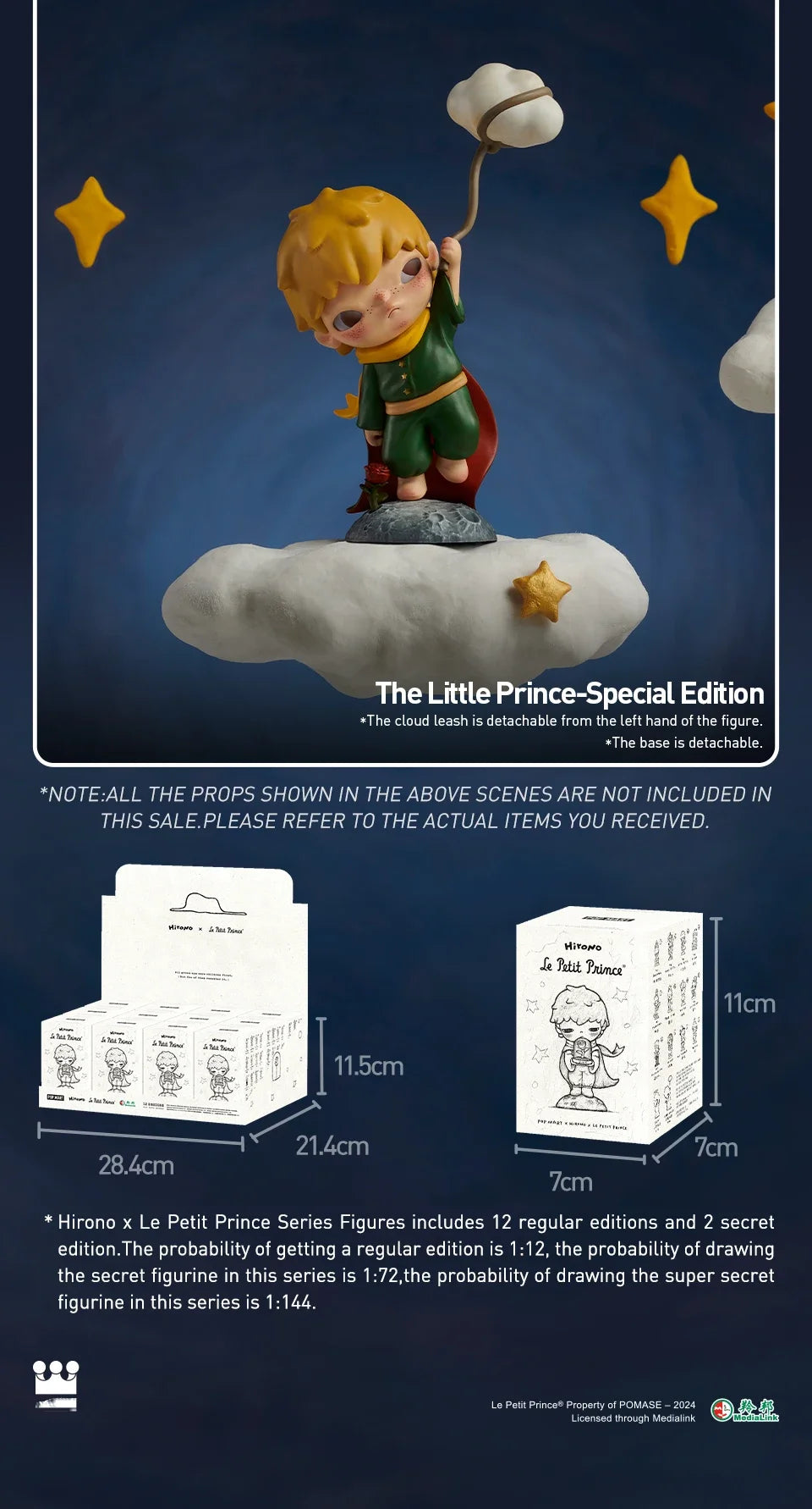 POP MART Hirono x Le Petit Prince Serie Blind Box Spielzeug Mystery Box Mistery Caixa Actionfigur Überraschung Süßes Modell Geburtstagsgeschenk
