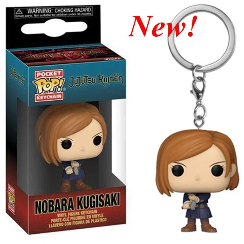 Neueste FUNKO Pocket Keychain Jujutsu Kaisen Megumi Yuji Itadori Nobara Kugisaki Satoru Actionfigur-Sammelspielzeug als Geschenk