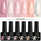 LILYCUTE 7ML 6PCS Neon Gel Nagellack Set fluoreszierend Farbwechsel Semi Permanent Soak Off Maniküre-Kit Nail Art Gel