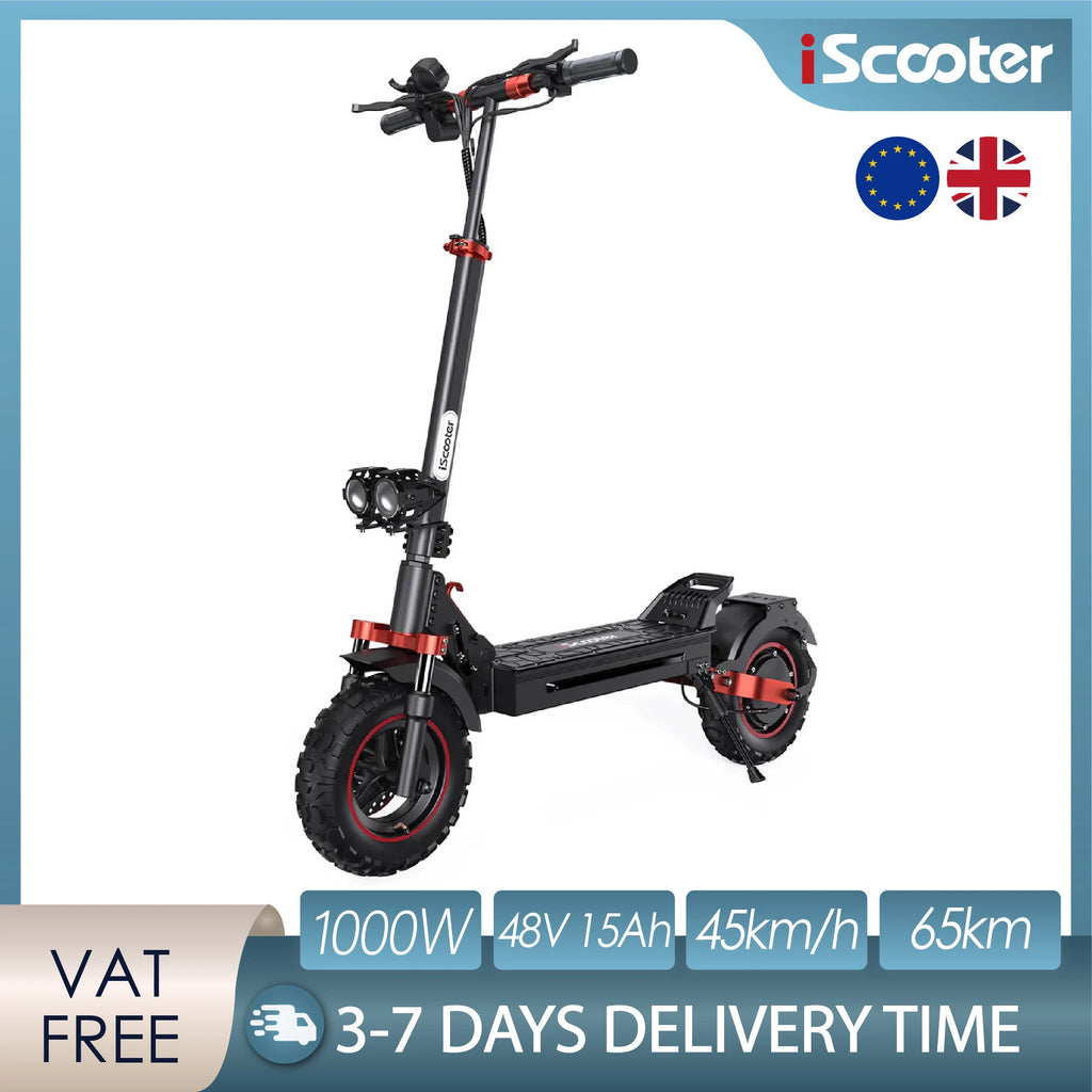 iScooter iX5S E-Scooter 48V15Ah Akku 1000W Motor EABS Bremssystem Elektroroller 11" Offroad-Reifen City E-Scooter für Erwachsene