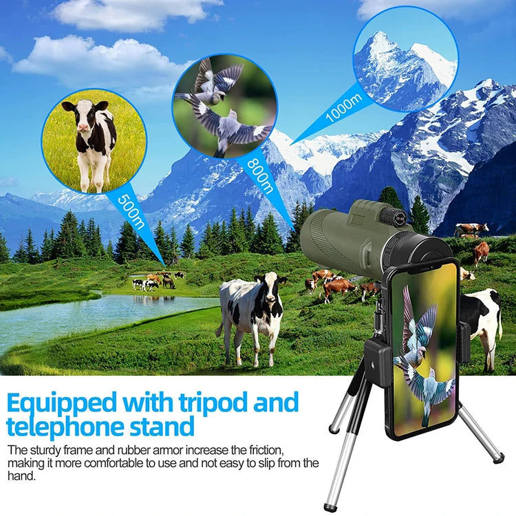 Tragbares Zoom HD 5000M Teleskop Faltbares Fernrohr Mini Leistungsstarkes Teleskop für Jagd Sport Outdoor Camping Reisen