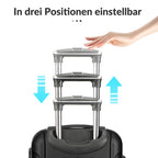 Comanlai 3-teiliges Rollkoffer-Set, schwarze Hartschalenkoffer, klassisches Streifendesign, mit 360°-Universalrollen, TSA-Schloss und Teleskopgriff, für Geschäftsreisen und Outdoor-Urlaub