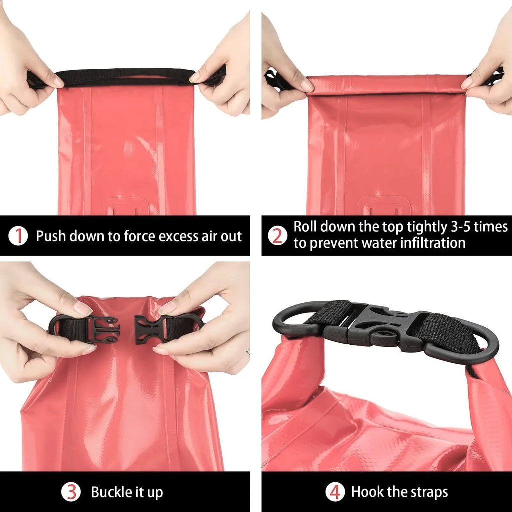 2L Portable Waterproof First Aid Bag Outdoor Emergency Kit Survival Home Car Travel Fishing Hiking Red Shoulder Straps Medical